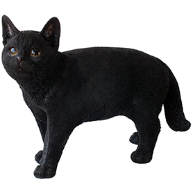 ブラックキャット 黒猫の置物 Black Cat Statue