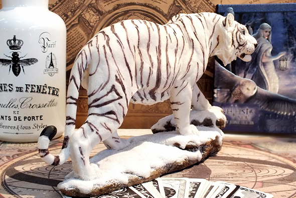 ホワイトタイガー スタチュー アニマルフィギュア White Tiger Statue Animal Figurine
