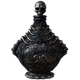 ゴシックスカルパウダーボーン ポイズンボトル(毒瓶)装飾オブジェ
Gothic Skull Powdered Bones Poison Bottle