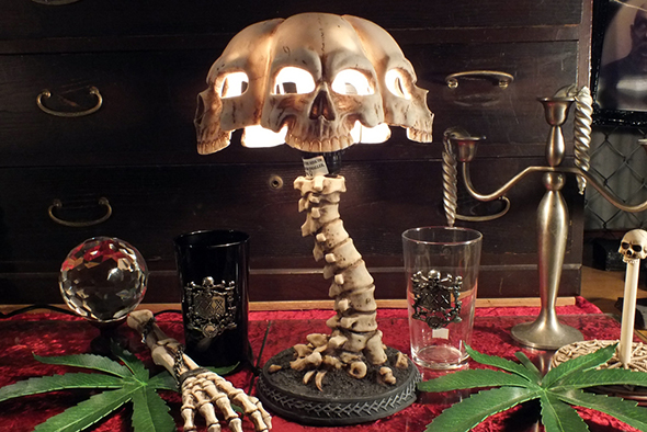 スカルテーブルランプ スカルフェイスシェード Skull Table Lamp