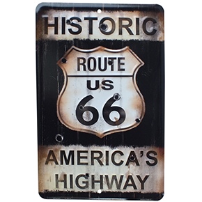 US ルート66 メタルサイン ヒストリック アメリカン ROUTE66 HISTORIC AMERICA'S HIGHWAY

